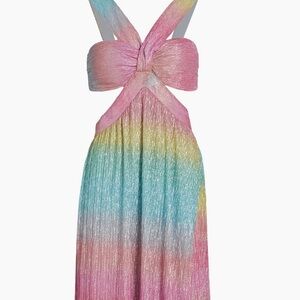 SAYLOR Metallic Rainbow Dress